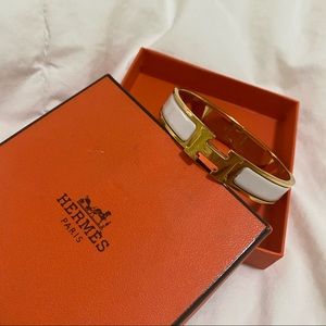 Hermès Clic H bracelet White
